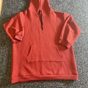 Plus Size Quilted Hoodie Pullover 5XL Fits 2XL–3XL Textured Knit